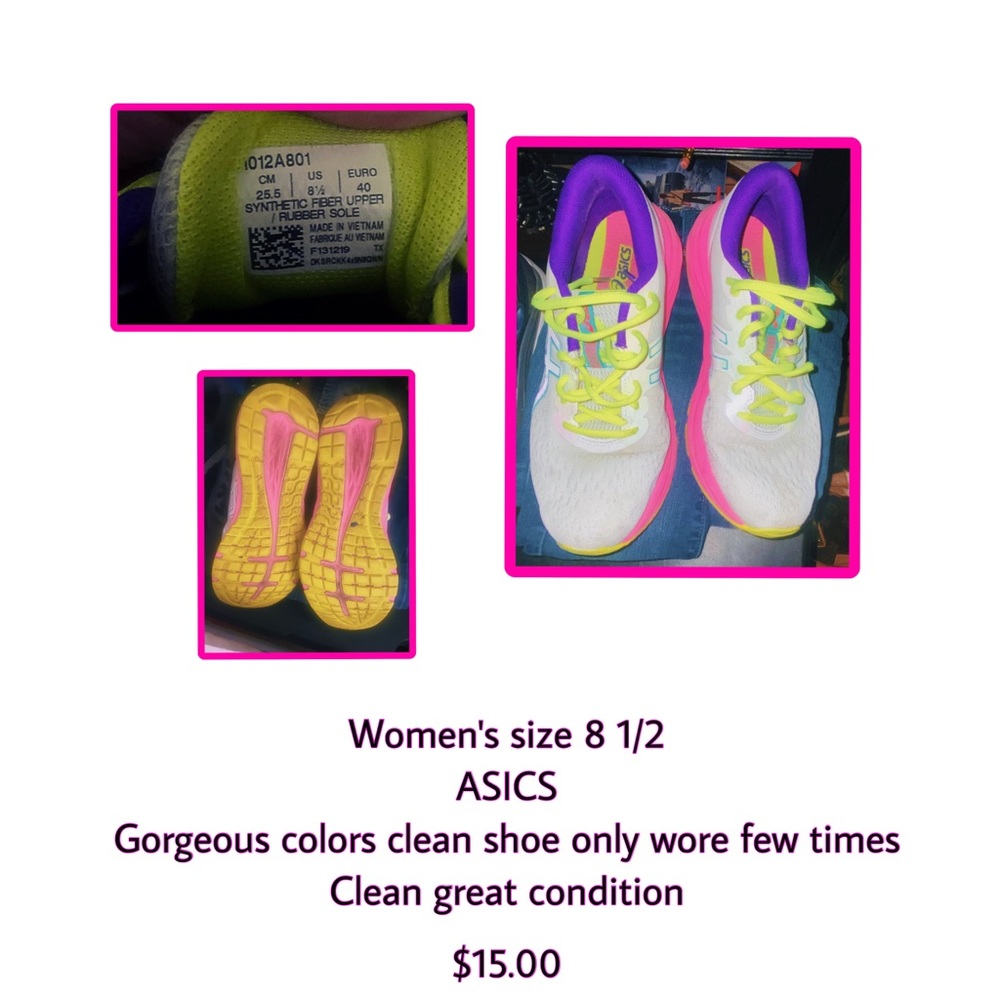Women's ASICS running shoes size 8.5